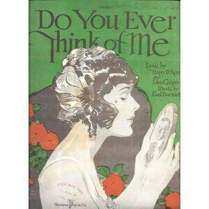 Antique Sheet Music Do You Ever Think Of Me By Kerr Cooper Burtnett 1920 Sherman